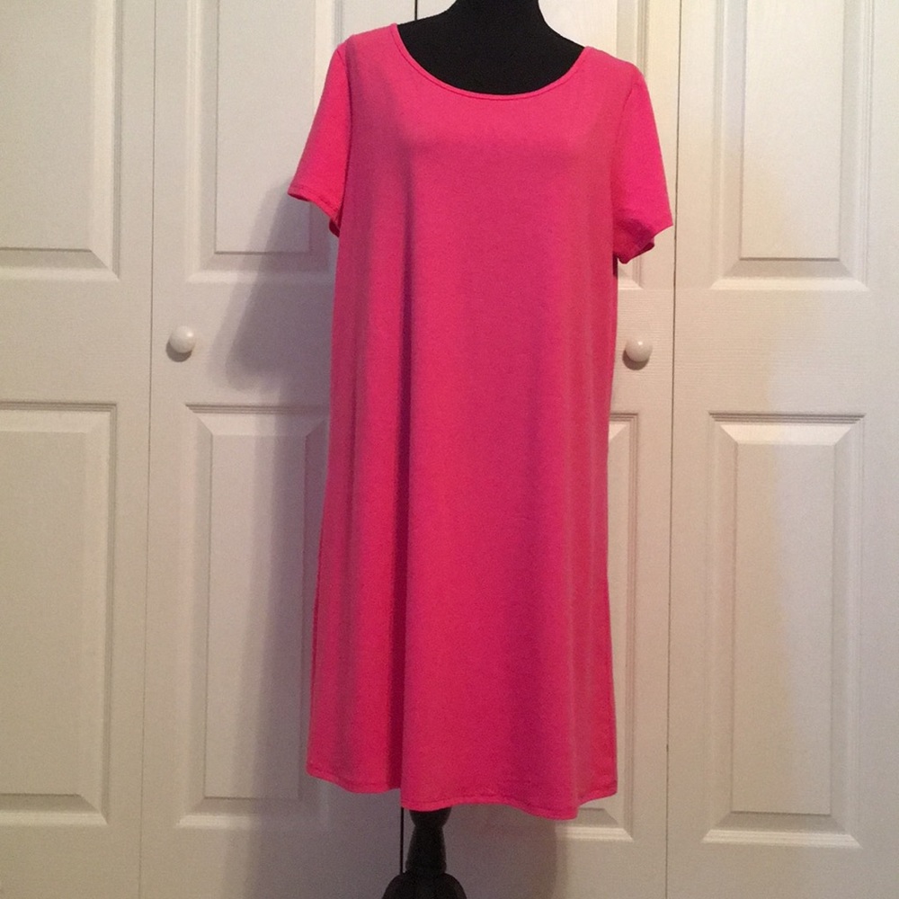 Top it off NWOT hot pink swing dress